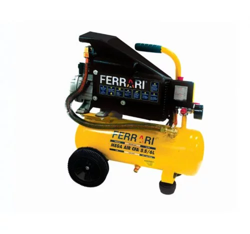Compressor De Ar Ferrari Mega Air CFC 5,5/6L - 1HP - 220V