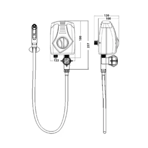 Ducha Higiênica 3 Temperaturas Aquecida 220V/4300W - Lorenzetti - 7560031 - Image 3