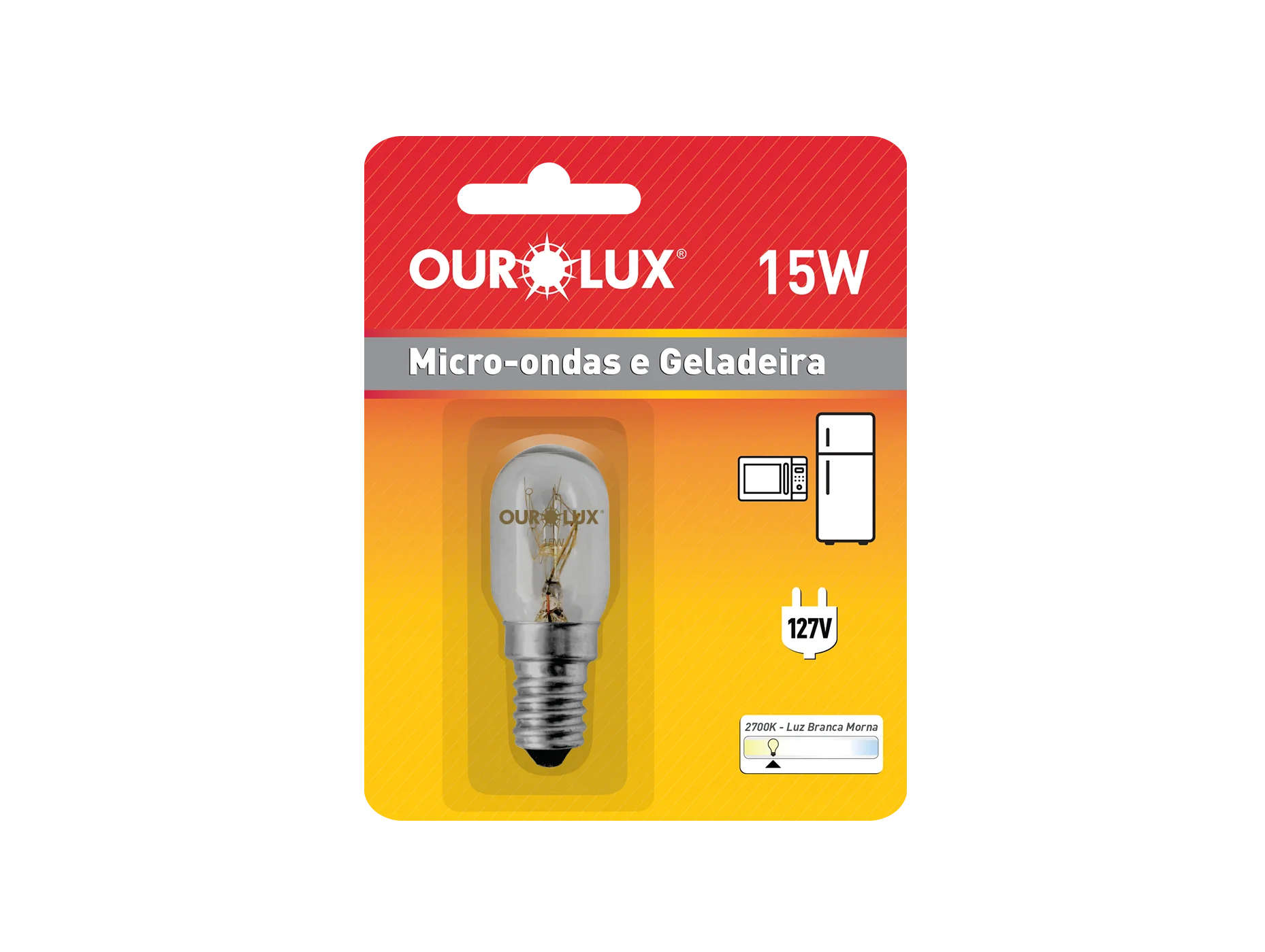Lâmpada Incandescente 15W E14 220V Microondas - Ourolux - 02040 - Imagem 2