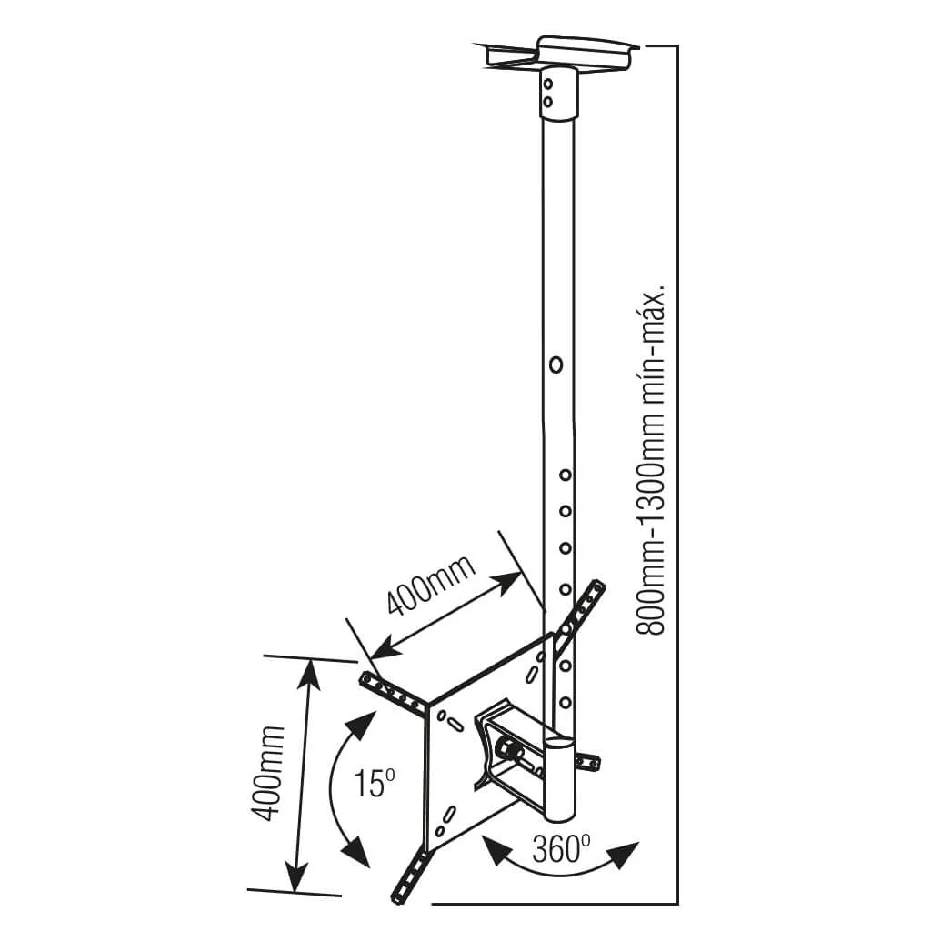 Suporte Teto para TV Preto 10" - 55" - Brasforma - SBRP 150 - Imagem 3