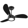 Ventilador New Light Led 3 Pás Preto 127v - VENTI-DELTA