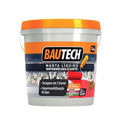 Manta Líquida Impermeabilizante Cinza Concreto 12 Kg - Bautech - 6039