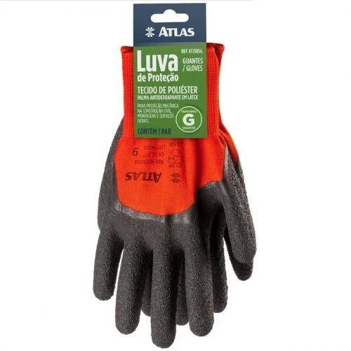 Luva de Malha Banhada em Látex - Atlas - AT1305G