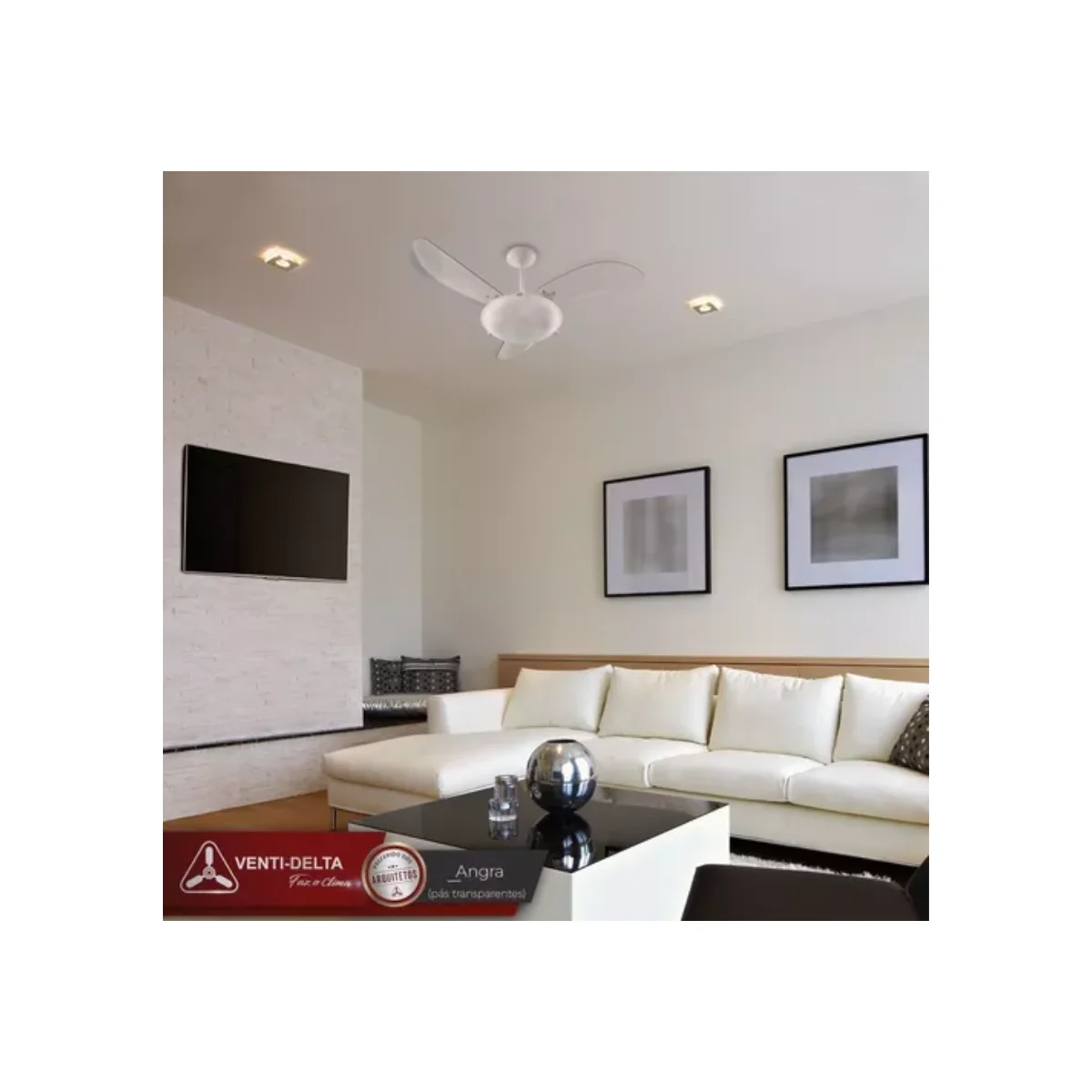 Ventilador de Teto Angra 3 Pás 127V C3V Branco - Venti-Delta - Imagem 3