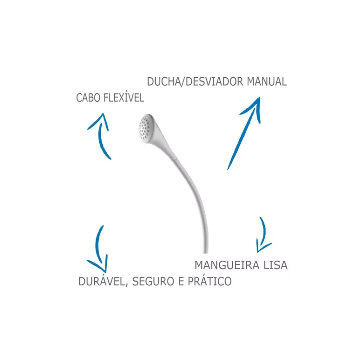 Ducha Manual com Mangueira 2,20m - Lorenzetti - 7589215 - Imagem 4