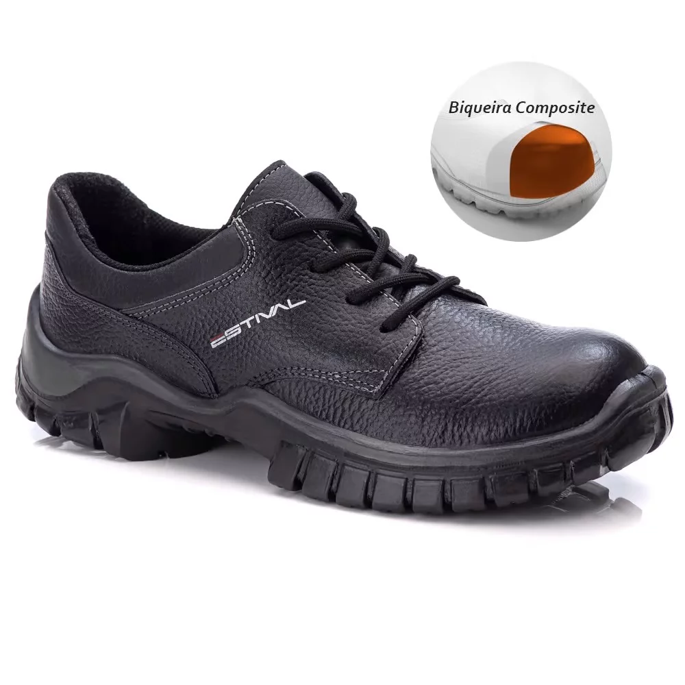 Sapato Couro Work com Bico Composite Nº 45 - Estival - 7899883238784