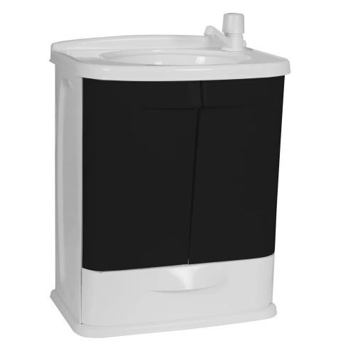 Gabinete Plástico Gab Fit 45cm Branco/Preto - Astra - GAB5*BR-PR1