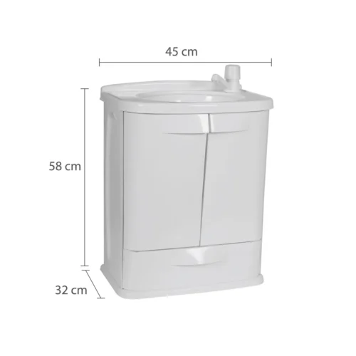 Gabinete Plástico Gab Fit 45cm Branco - Astra - GAB5*BR1 - Image 2