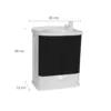 Gabinete Plástico Gab Fit 45cm Branco/Preto - Astra - GAB5*BR-PR1 - Image 2