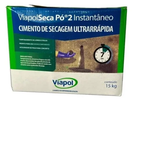 VIAPOL SECA PO 2 CIMENTO ULTRARRAPIDO CX 15KG