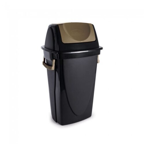 Lixeira Basculante Preto 28L - Plasutil