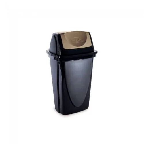 Lixeira Basculante Preto 9L - Plasutil