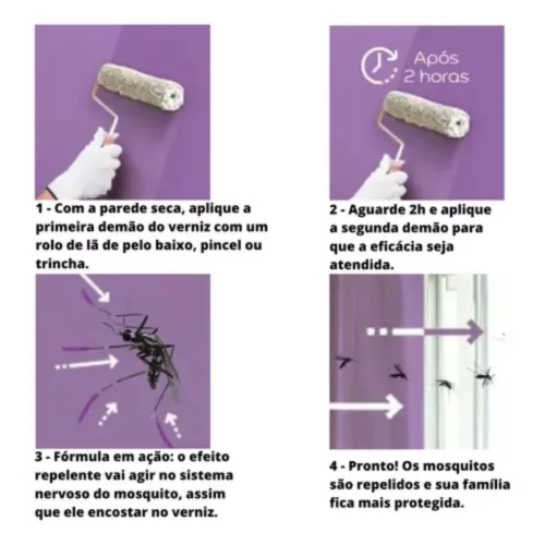 Tinta antimosquito verniz transparente fosca 3,6l - Coral - Image 5