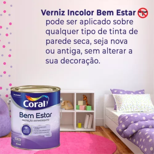 Tinta antimosquito verniz transparente fosca 3,6l - Coral - Image 6