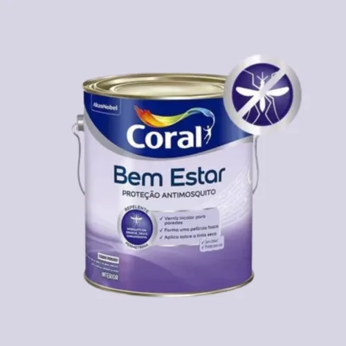 Tinta antimosquito verniz transparente fosca 3,6l - Coral