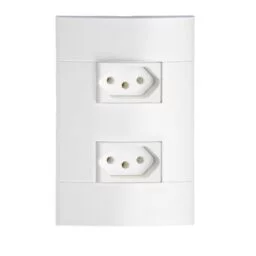 Conjunto 2 Tomada 2p+ t 10a 250v 4x2 Branco Lunare