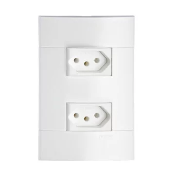 Conjunto 2 Tomada 2p+ t 10a 250v 4x2 Branco Lunare