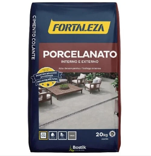 ARGAMASSA CINZA PORCELANATO EXT 20KG FORTALEZA