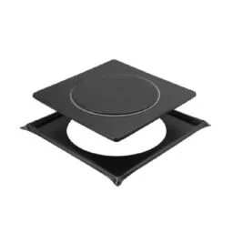 Grelha Quadrada Click 10Cm  preto - Veneza