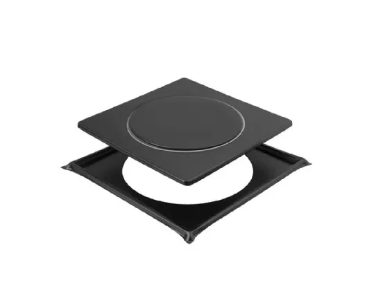 Grelha Quadrada Click 10Cm  preto - Veneza