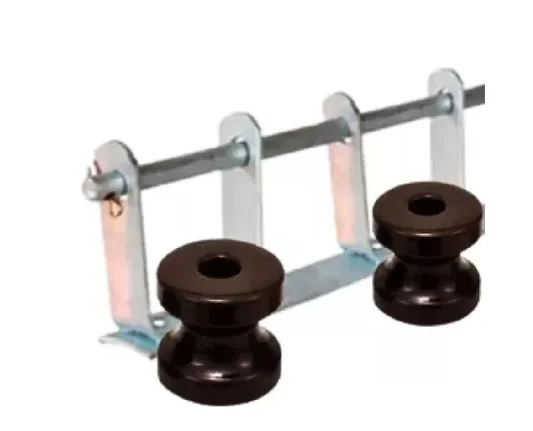 armação dupla Roldana Isolador Porcelana Poste