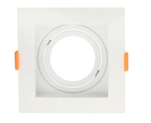Spot de Embutir Quadrado Orbital Pc Gu10 Branco - Bronzearte