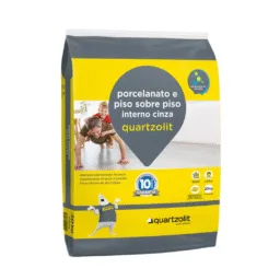 Argamassa Piso Sobre Piso Interno Cinza para Porcelanato 20kg - Quartzolit