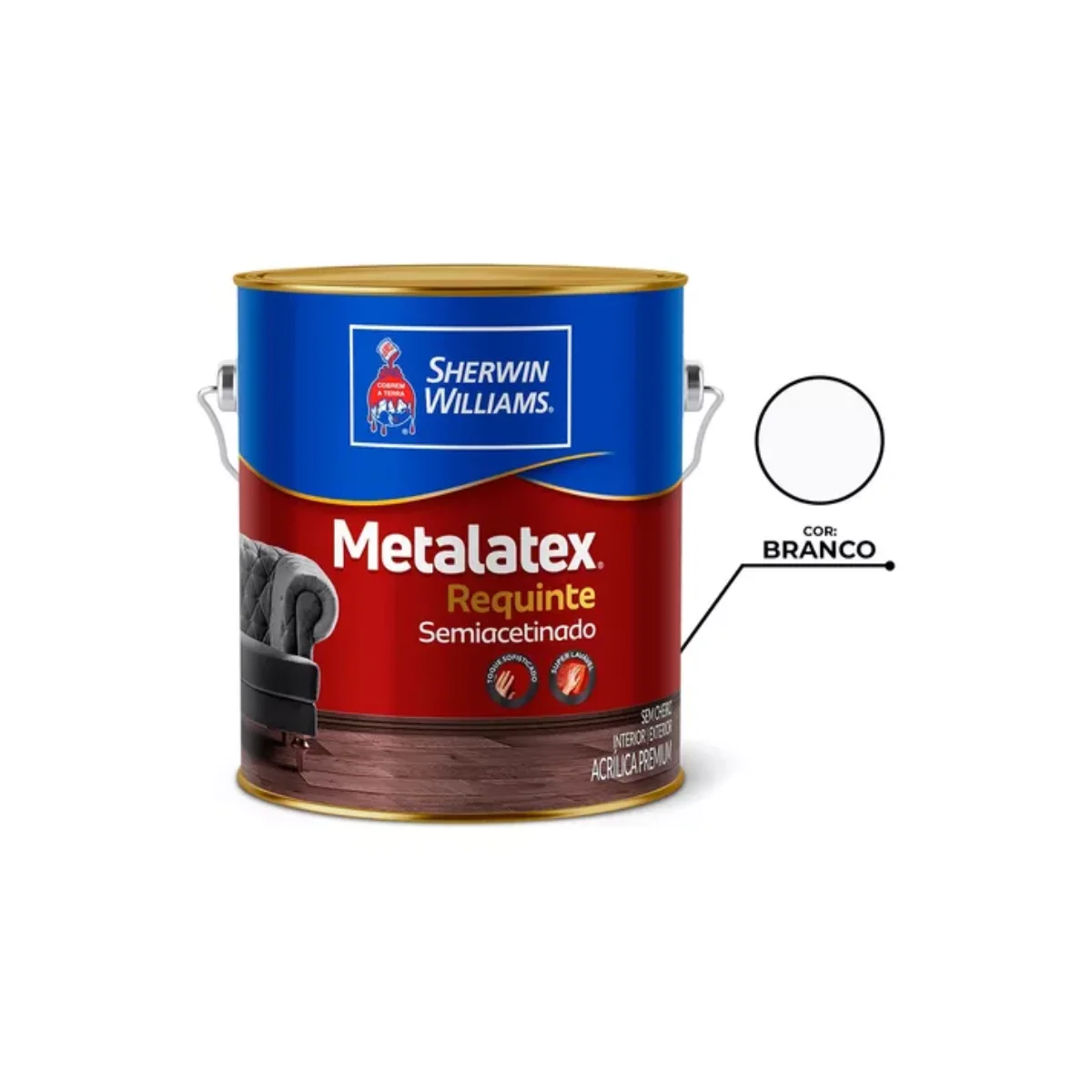 TINTA METALATEX ACR SEMIACETINADO BCO 3,6L - Imagem 2