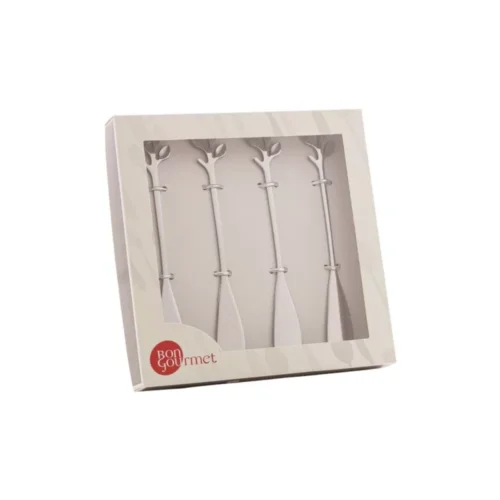 Conjunto 4 Espátulas de Aço Inox Leaves Prata - Wolff - Image 2