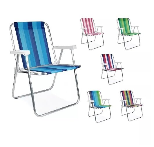 Kit Praia Guarda Sol + Cadeira Aluminio Mor - Imagem 3