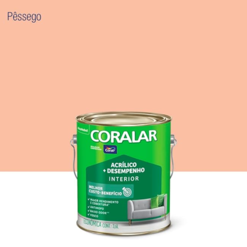 TINTA CORALAR ACR PESSEGO 3,6L - Image 2