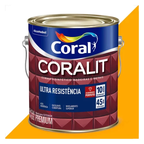 ESMALTE CORALIT ULTRA RESIST BRI AMARELO TRATOR 3,6L