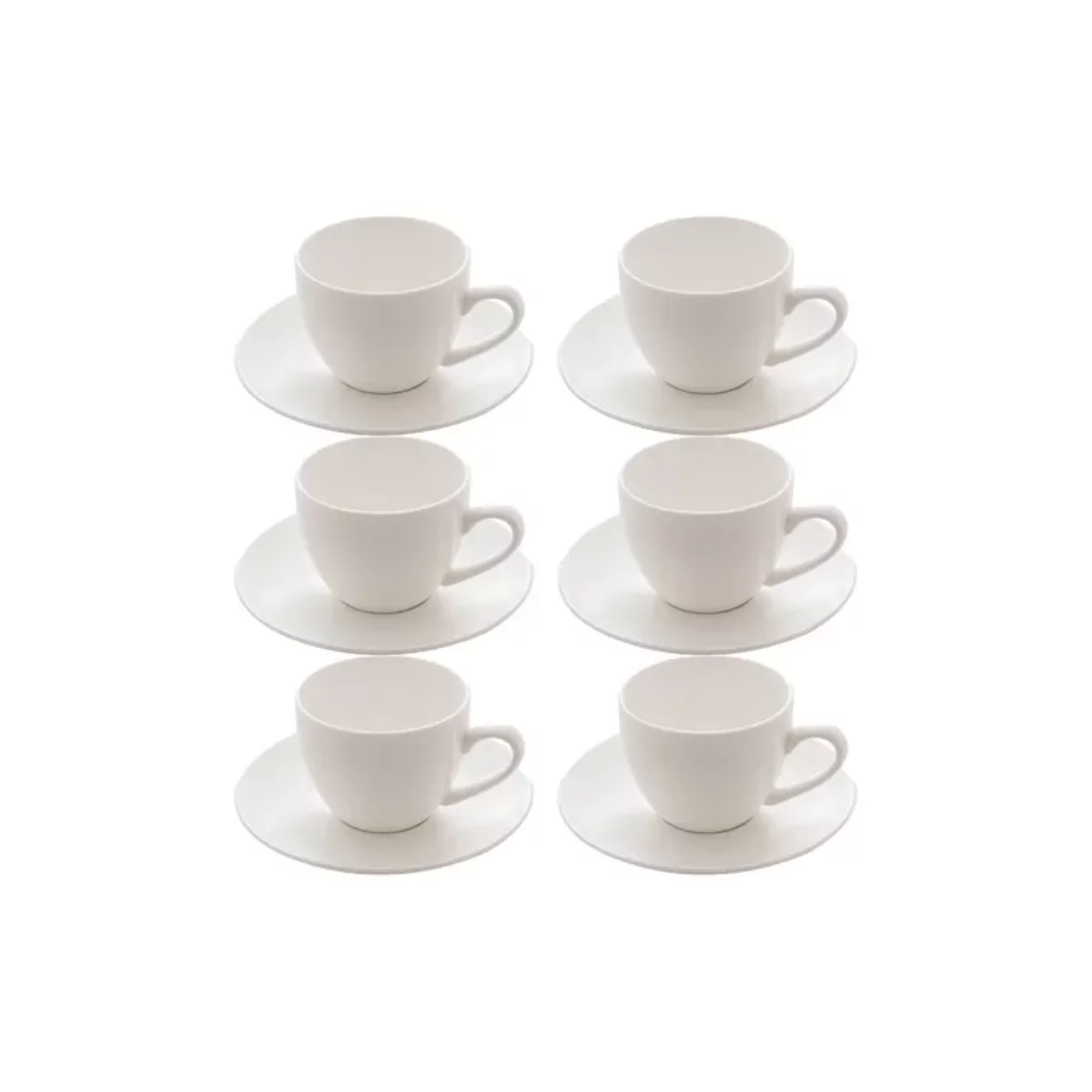 Xícara Café Com Pires Porcelana Clean 100Ml - Lyor - Imagem 2