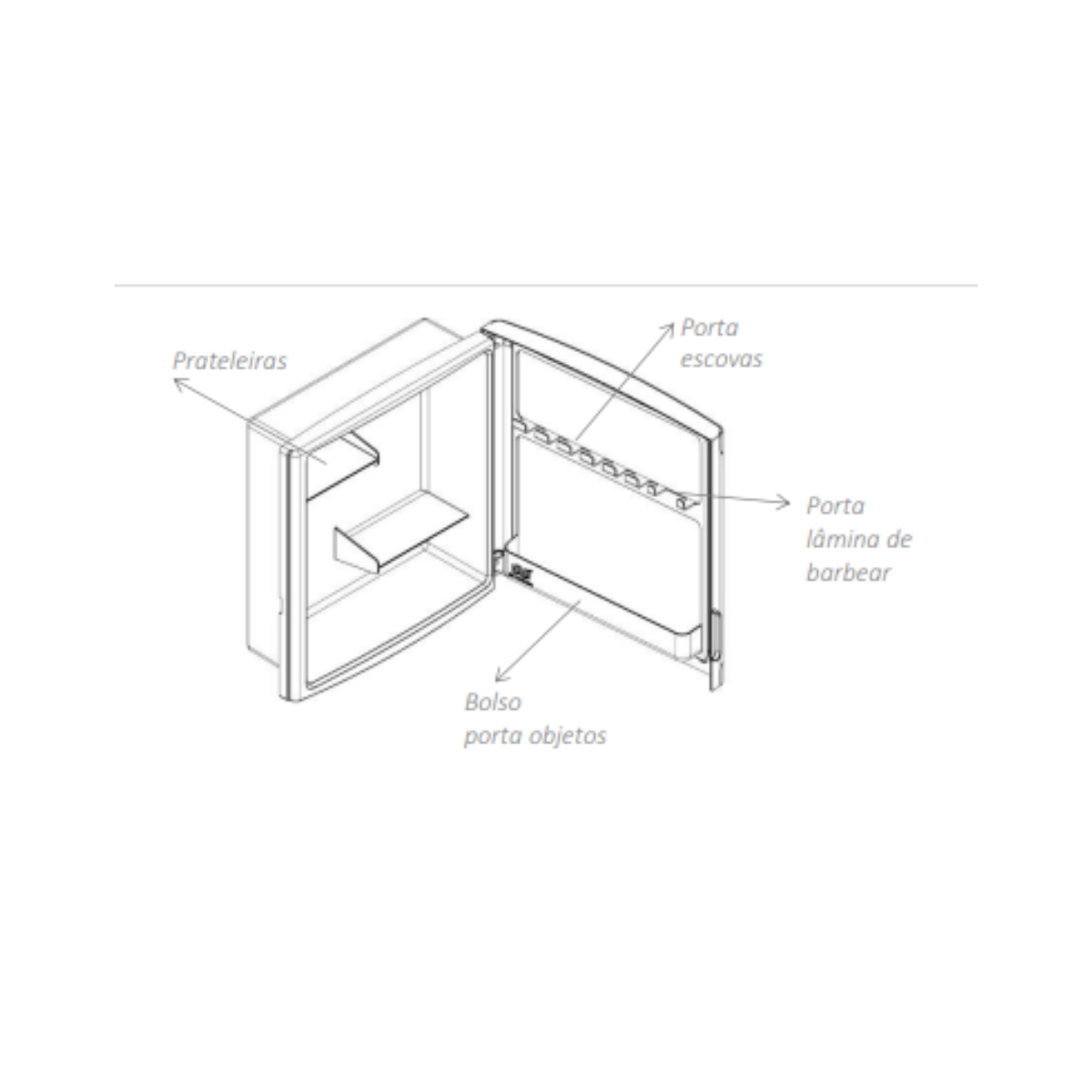ARMARIO PARA BANHEIRO TIVOLI COM GAVETA PRETO - Imagem 2