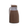Garrafa Térmica de Plástico Rattan Marrom Natural 1L - Lyor #25 - Image 2