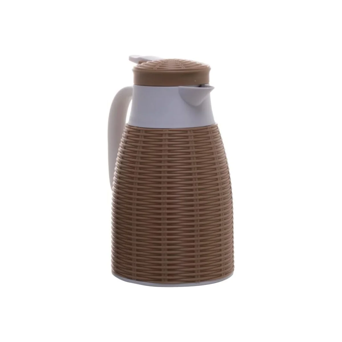 Garrafa Térmica de Plástico Rattan Marrom Natural 1L - Lyor #25 - Imagem 2