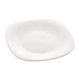 Prato para Sobremesa de Vidro Opalino Carine White 19cm - Lyor