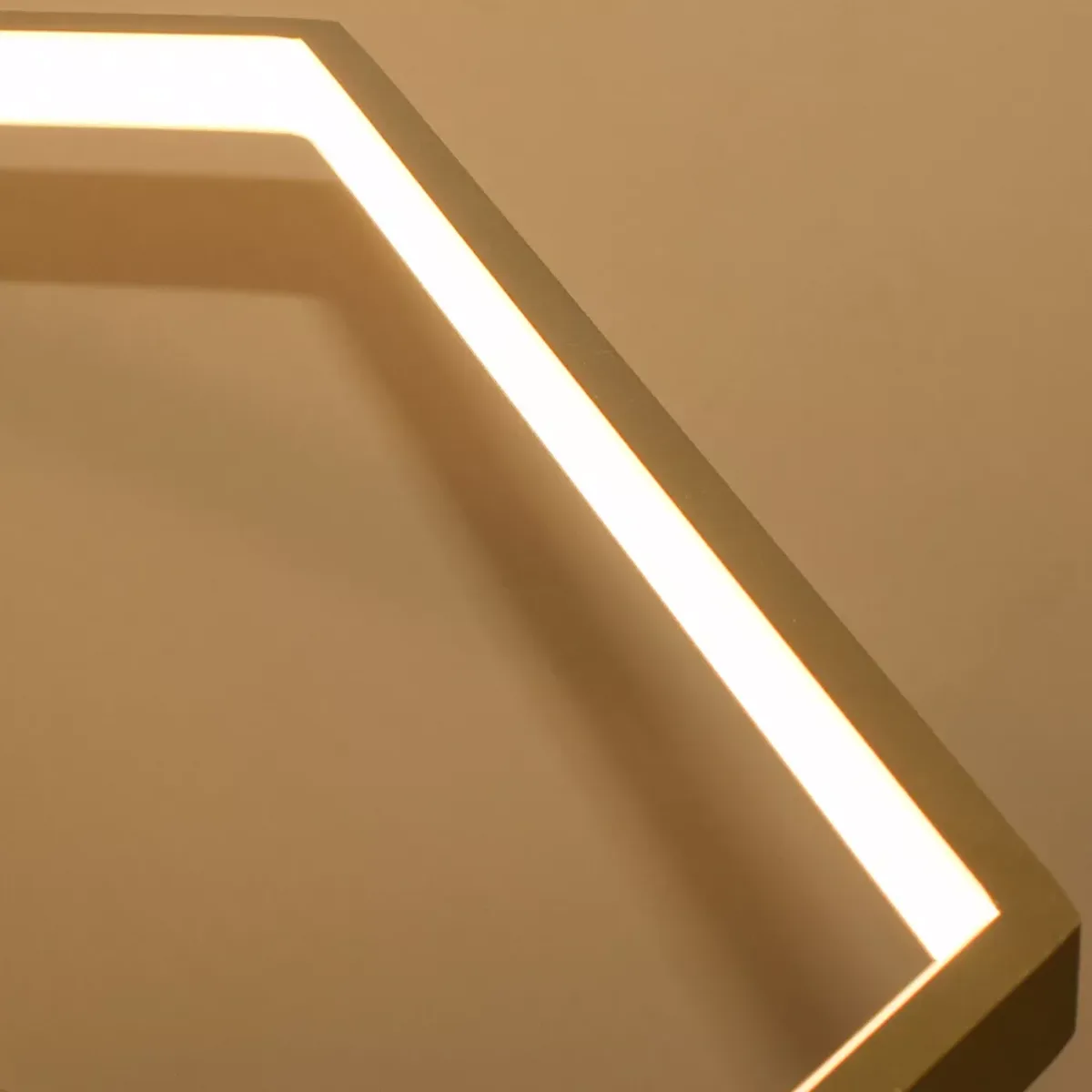 Pendente Hex Dourado e Transparente 60x40x3,5cm 30w+20w 3000k - Bella - Imagem 3