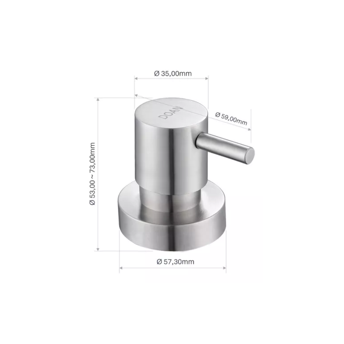 Acabamento De Registro Inox Link Doan Padrão Deca - Doan - Imagem 2