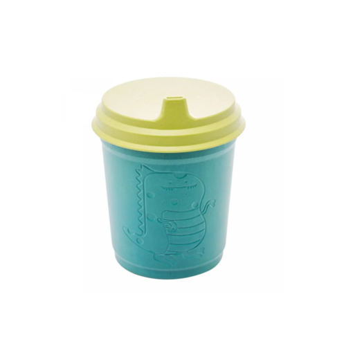 Copo de Bambu e PP com Tampa Baby Dino Verde 450ml - Lyor - Image 2