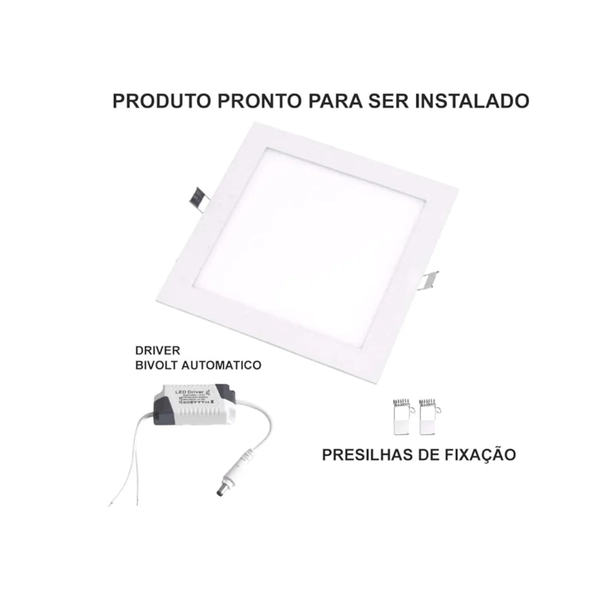 PLAFON EMB SLIM LED QD 18W 6500K - BRONZEARTE - Imagem 6