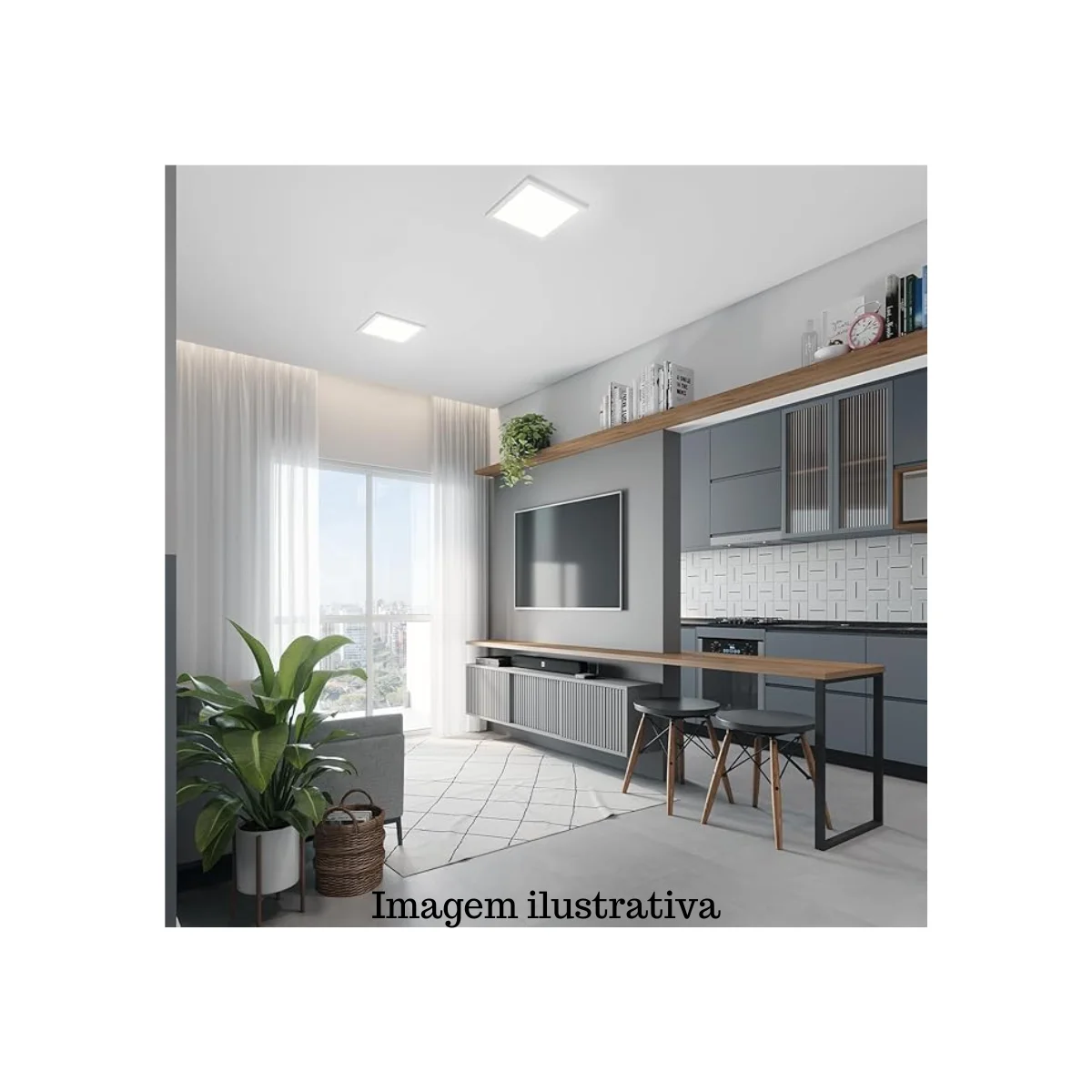 PLAFON EMB SLIM LED QD 18W 6500K - BRONZEARTE - Imagem 7
