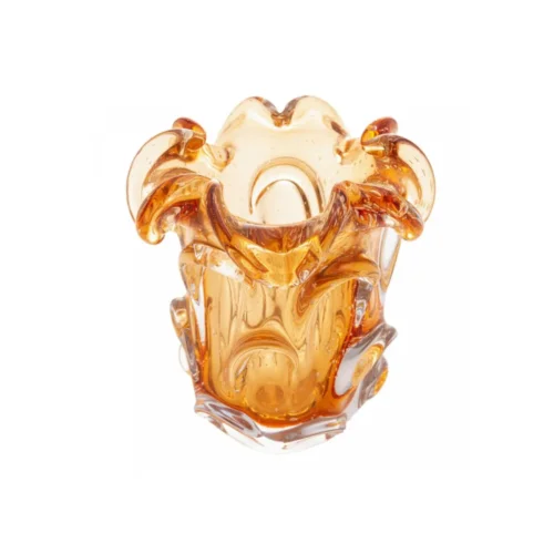 Vaso de Vidro Italy Âmbar Claro 11,5cm x 13cm - Lyor