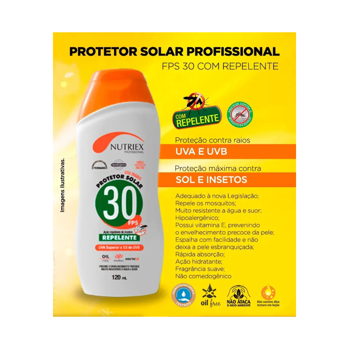 Protetor solar com repelente FPS30 120 ml - Nutriex - Imagem 3