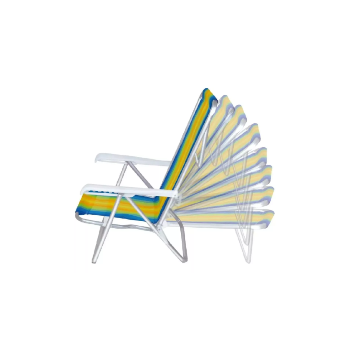 KIT 3 CADEIRA PRAIA RECLINAVEL 8 POSICOES 100KG - MOR - Imagem 2