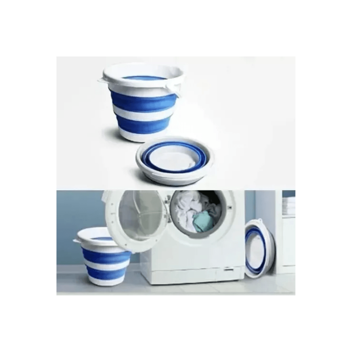 Balde Dobrável Retrátil 10 Litros Azul - Nobre - Imagem 4