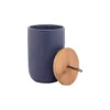 Potiche Cerâmica 15Cm Azul Marinho C/Tampa Bambu Lines - Lyor - Image 3