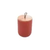 Potiche Cerâmica 15Cm Terracota c/Tampa Bambu Lines- Lyor