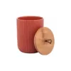 Potiche Cerâmica 15Cm Terracota c/Tampa Bambu Lines- Lyor - Image 3