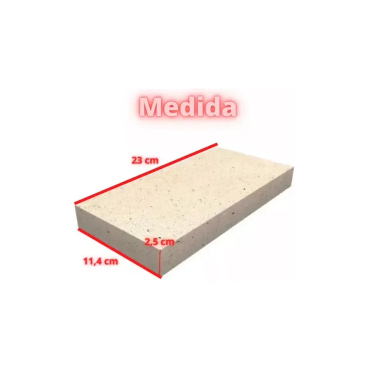 22 Placa Tijolo Refratário Churrasqueira 2,5cm - Imagem 3